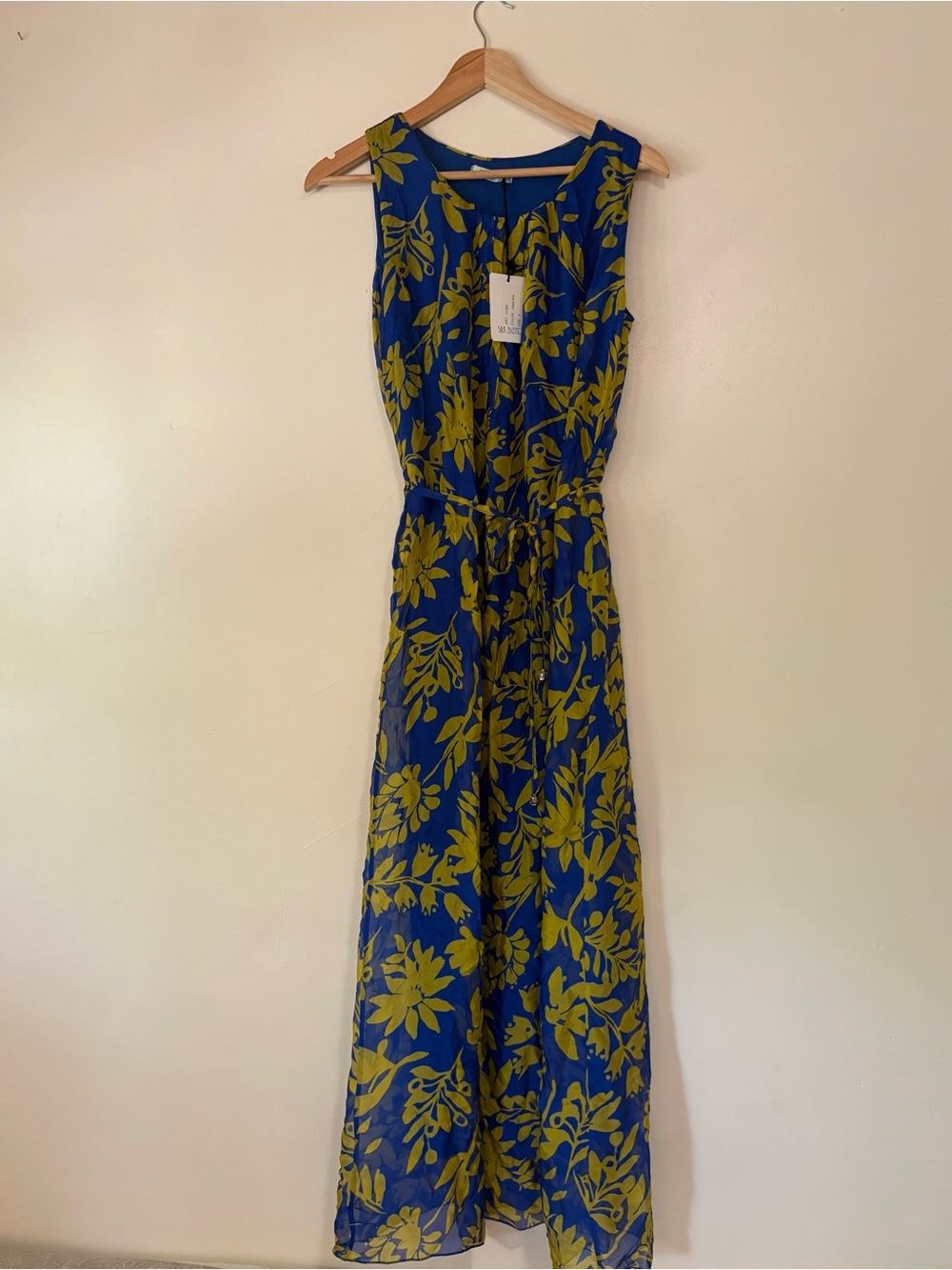 NWT Rosemarine Silk Blend Floral Maxi Dress Lightweight Flowy Garden Dress